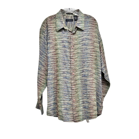 Vintage Jhane Barnes Geometric Button Up Shirt Men's Size XL Long Sleeve - Picture 1 of 4